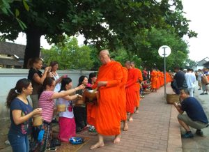 Early Morning Alms Giving to the Monks in Luang Prabang-1