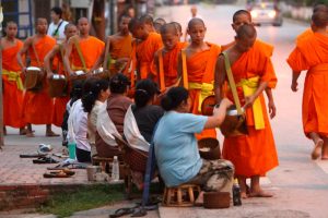 Early Morning Alms Giving to the Monks in Luang Prabang-5