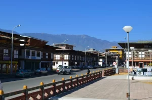 Paro Main Street in Bhutan