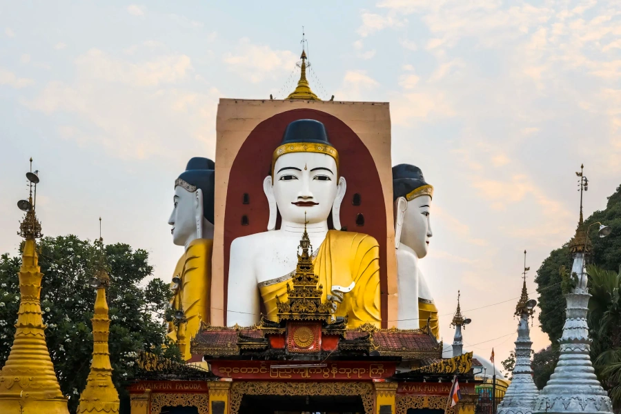 Kyaik Pun Pagoda in Bago, Myanmar (9)