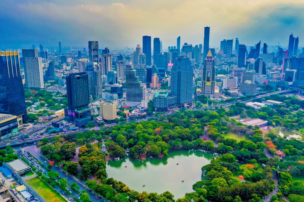 Aerial Photograph at Lumphini Park, Bangkok