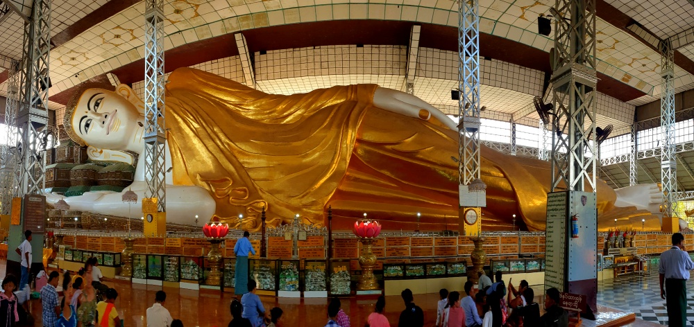 Shwethalyaung Buddhist Temple in Bago, Myanmar (2)