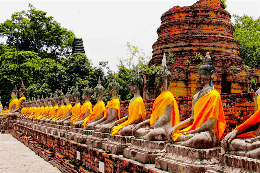 Wat Yai Chai Mang Khon in Ayutthaya, Thailand (1)